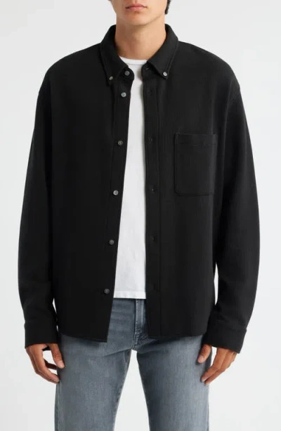 FRAME FRAME WAFFLE TEXTURED BUTTON-UP SHIRT