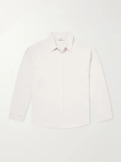 Frame Waffle-knit Cotton Shirt In White