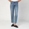 Frame Denim Trousers Washed Effect In Blue