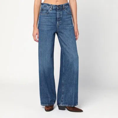 Frame Washed Straight-leg Jeans In Blue