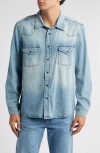 Frame Western Denim Snap-up Shirt In Fantasy