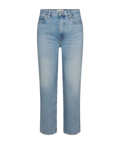 Frame Whiskered Five-pocket Jeans In Blue