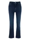 Frame Flared Leg Denim Stretch Jeans In Blue