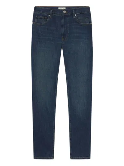 Frame Whiskering-effect Jeans In Blue