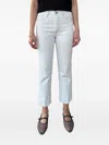 Frame White Cotton Jeans In White