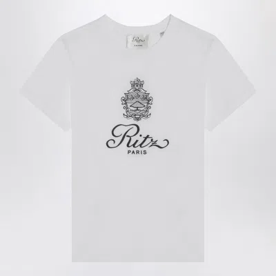 Frame Logo Graphic Crew Neck Short Sleeve T-shirt In White