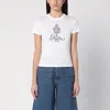 Frame White Cotton T-shirt With Logo In White