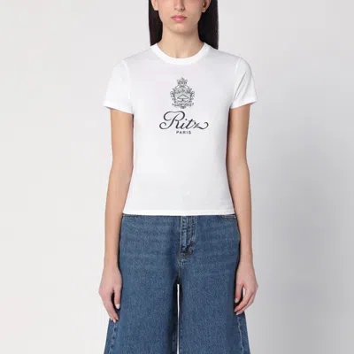 Frame White Cotton T-shirt With Logo