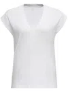 Frame Easy V-neck Tee In White