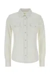 Frame White Denim Shirt In Neutral