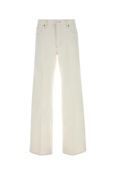 Frame White Denim The Stroll Jeans