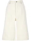 Frame White Front Button Zip Shorts