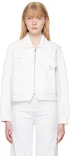 Frame White Heart Denim Jacket In Au Natural Clean