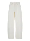 Frame High-waisted Barrel Jeans For In White