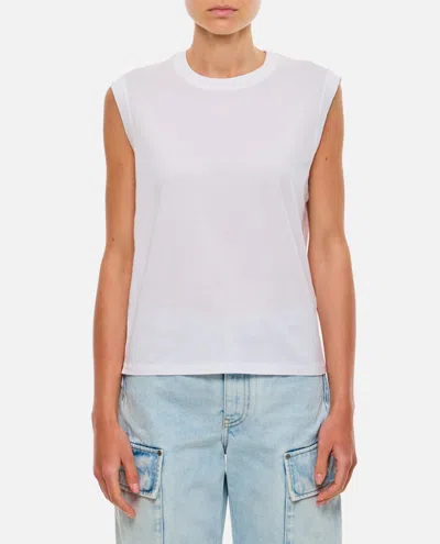 Frame Cotton Jersey Vest In White