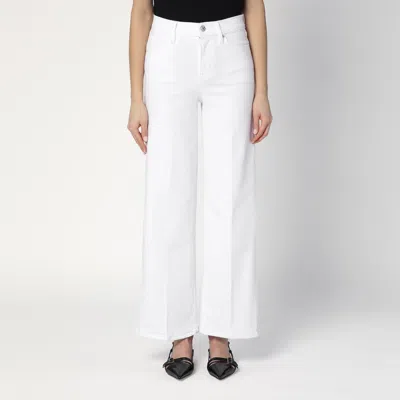Frame White Slim Palazzo Jeans