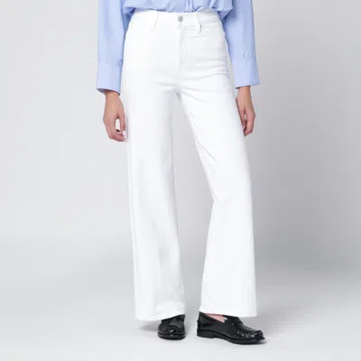 Frame Slim Palazzo Jeans Flared Leg Design In Neutral