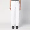 Frame White Stiff Denim Jeans In White