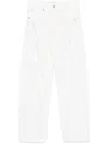 Frame Denim Natural Utility Relaxed Straight Jean In White