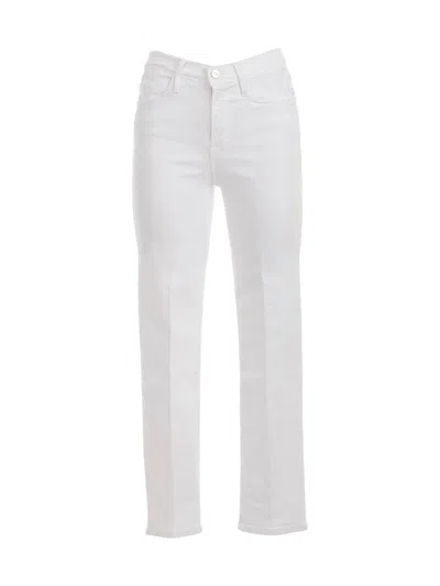 Frame White Straight Leg Jeans