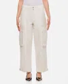 FRAME WHITE WIDE LEG CARGO DENIM PANTS