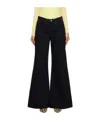 Frame Womens Noir Le Palazzo Wide-leg Stretch-denim Jeans In Black