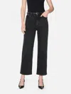 Frame Le Sleek High Waist Ankle Straight Leg Jeans In Black