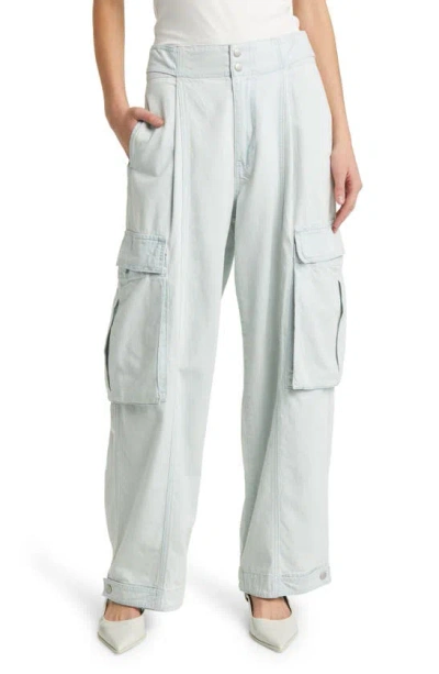 Frame Women's Cotton Wide-leg Cargo Pants In Blue