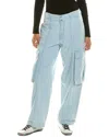Frame Wide-leg Cargo Side Pocket Jeans In Blue