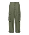 Frame Wide Leg Cargo Pants In Green