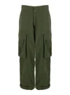 FRAME GREEN CARGO PANTS WITH PATCH POKETS IN COTTON WOMAN