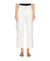 Frame Wide-leg Cargo Trousers In White