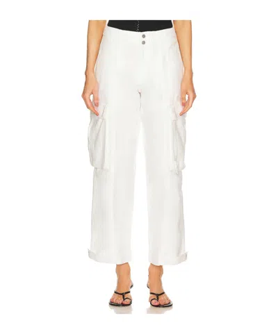 Frame Wide-leg Cargo Trousers In White