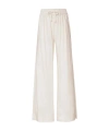 Frame High-rise Wide Lounge Pants In White