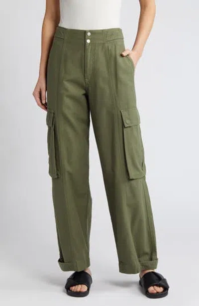 FRAME FRAME WIDE LEG COTTON CARGO PANTS