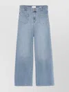 Frame Wide Leg Cotton Jeans Pockets