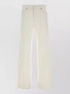 Frame Wide Leg Denim Stroll Trousers In White