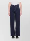 Frame Navy Blue Straight Jeans With Classic Five-pocket Design