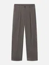 Frame Wide Leg Flannel Trousers Jeans Pants In Brown