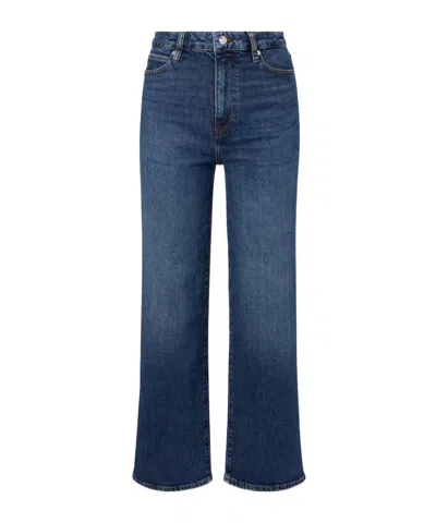 Frame Le Jane Faded High-rise Straight-leg Jeans In Dark Denim