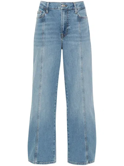 Frame Wide-leg Jeans In Blue