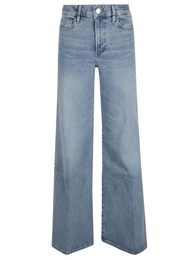 Frame Wide Leg Jeans In Blue