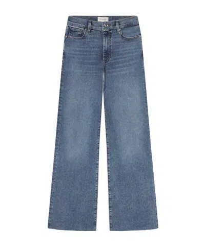Frame Wide-leg Jeans In Blue