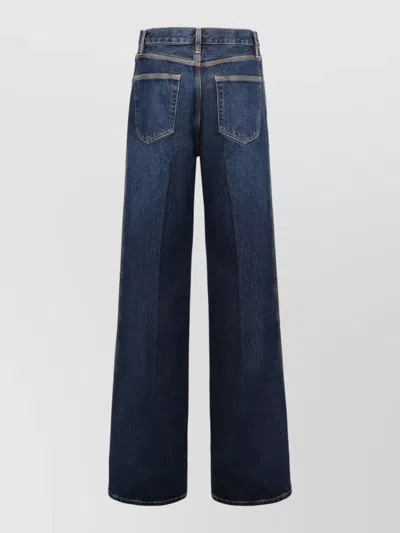 Frame Wide Leg Jeans Cuff Detail