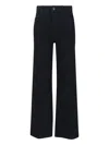 Frame Straight Trousers With Pockets And Belt Loops In Black