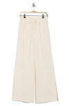 Frame Wide Leg Lounge Pants In Beige