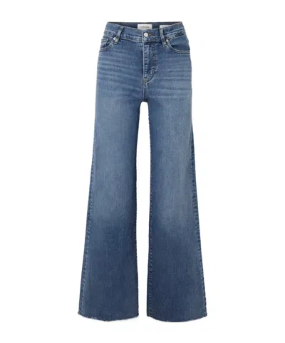 Frame Wide-leg Mid-rise Straight-leg Jeans In Blue