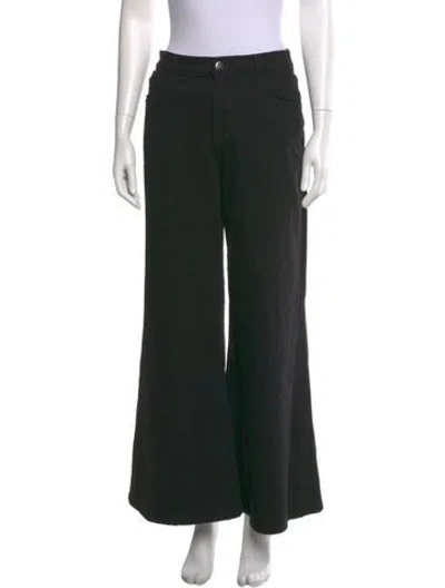 Pre-owned Frame Wide Leg Pants In Black