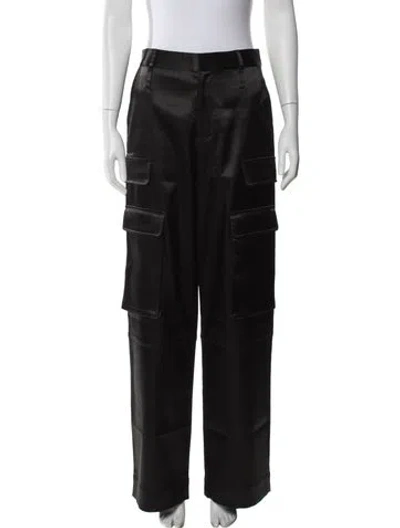 Pre-owned Frame Wide Leg Pants In Black