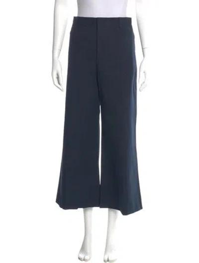 Pre-owned Frame Wide Leg Pants In Blue